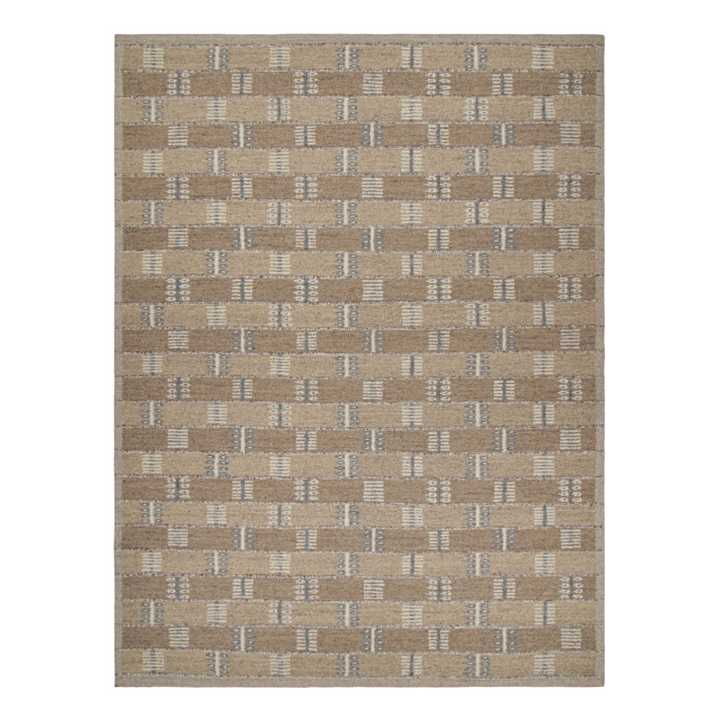 Scandinavian Wool Geometric Area Rug, Rectangle 10' x 14'