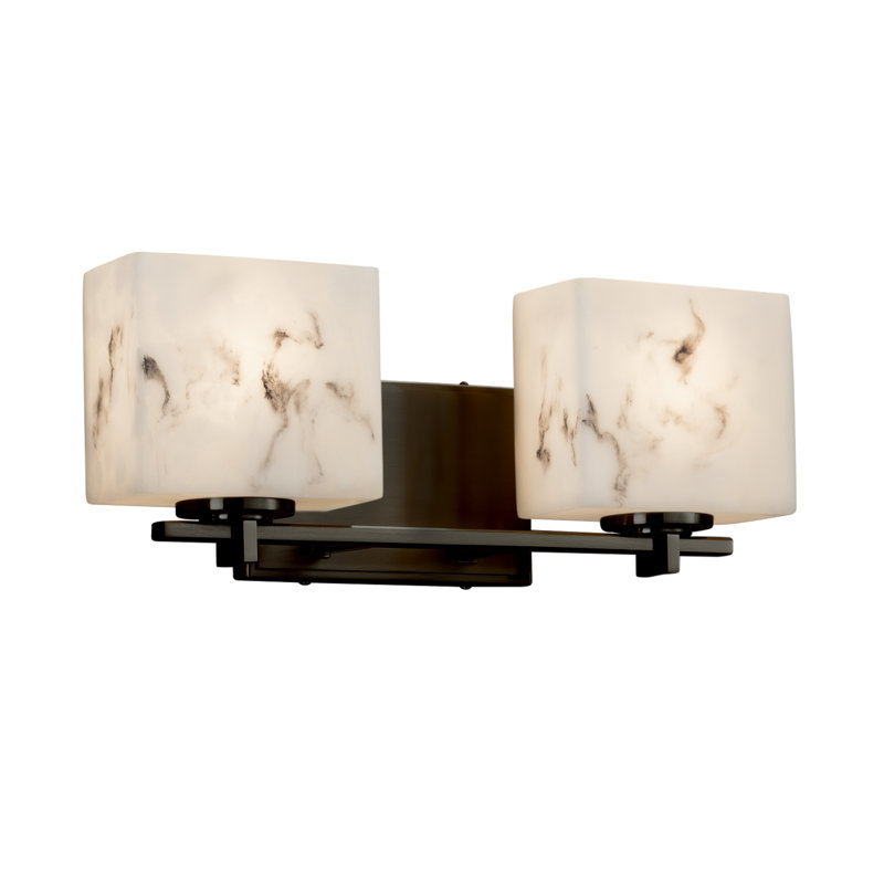 Éclairage pour meuble-lavabo 2 lumières Crew, Bronze foncé