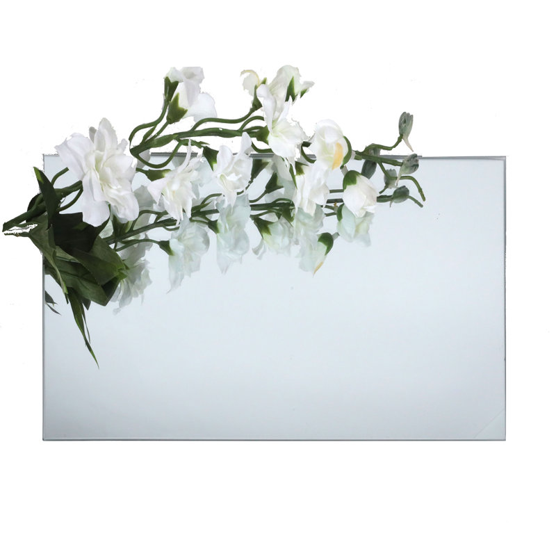 12 po x 16 po RECTANGLE VERRE RECTANGLE DORÉ (ensemble de 2), l 12 po x L 16 po, Argent, 2
