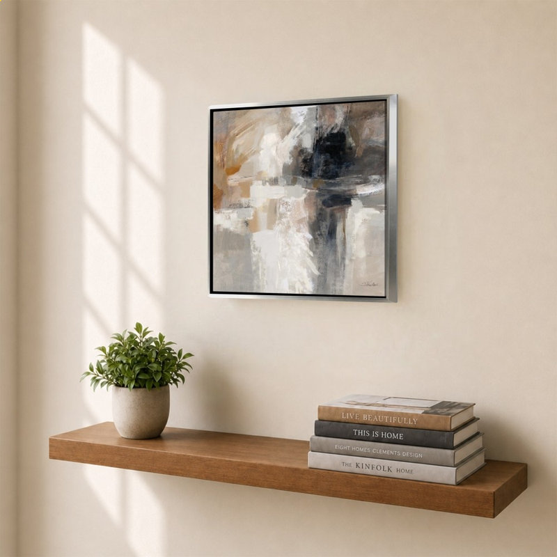 «Wings Neutral» par Silvia Vassileva - impression sur toile, Silver