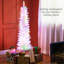 Arbre de Noël artificiel 5 pi avec 5 branches colorées et 150 lumières DEL colorées, blanc-1446695369-1446695371