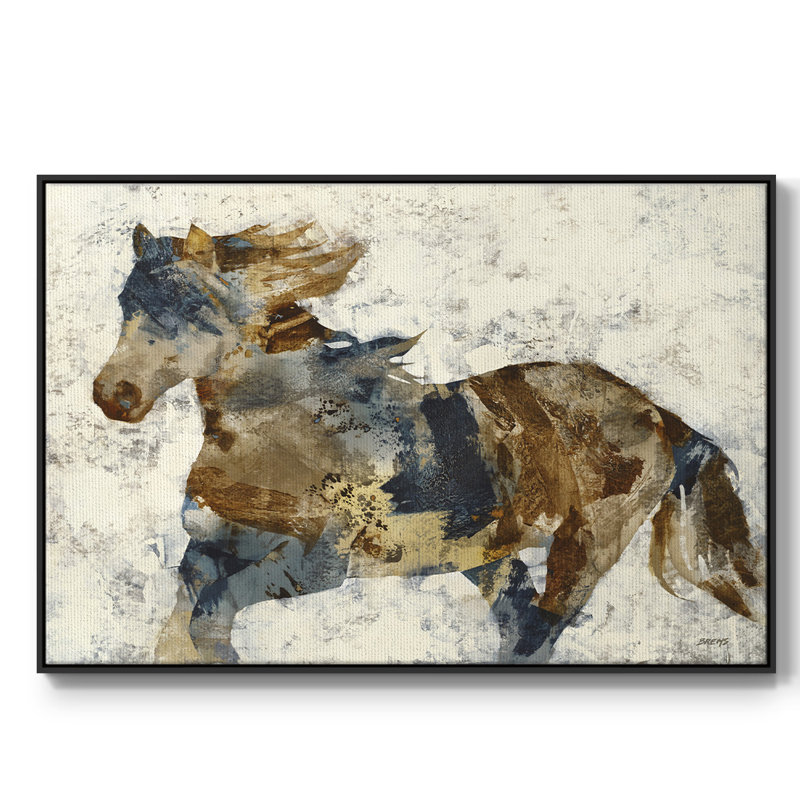 Gallop, reproduction d'art sur toile, H 41 po x l 27 po x P 2 po, Noir