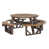 Natural Teak Top/Chocolate Brown Base