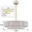 Lustre tambour moderne 5 lumières 25,6 "avec abat-jour en forme de pétale pour chambre d'enfant-744952923-744952932