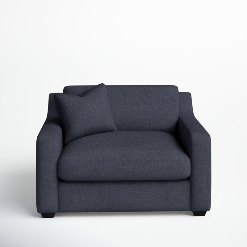 Fauteuil Rhodes, Natté bleu marine Drusky Sustain®