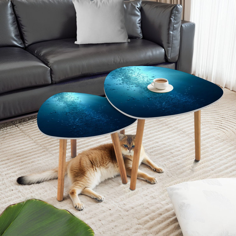 Ensemble de 2 tables basses gigognes Triangle