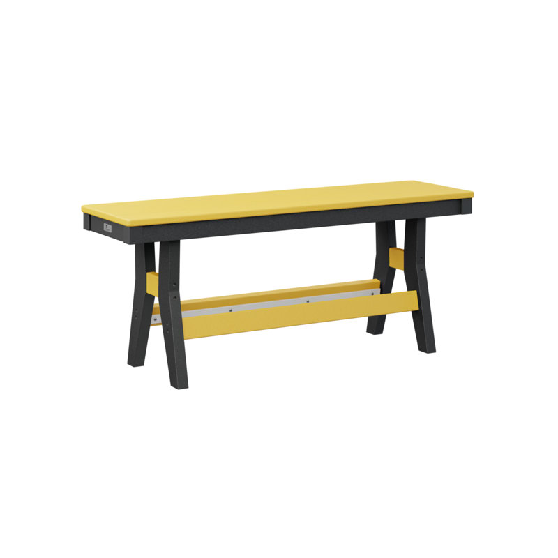 Banc portatif Berlin de 44 po, Sunburst Yellow/Black, 18" H x 44" W x 12.5" D