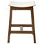 Upholstered Counter Stool with Solid Wood Frame-308181942
