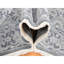 Tapis oriental 7 pi 10 po x 10 pi 4 po gris, en soie avec laine texturée, noué à la main, influence Oushak 96A9D4F1591045CE8646D1A9102EE2BB