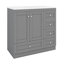 Meuble-lavabo sur pied 36 po avec lavabo en céramique 36 po et 4 tiroirs à fermeture en douceur-670567780
