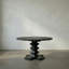 Zig-Zag Round Mahogany Wood Dining Table-20722974-69367115