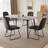 55.1'' Rectangular Dining Table Set, Modern Kitchen Table Set For Kitchen, Dining Room, Home Furniture(1 Table 4 Chairs)-109615561-109615563