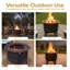 20.5'' H x 23'' W Steel Wood Burning Outdoor Fire Pit