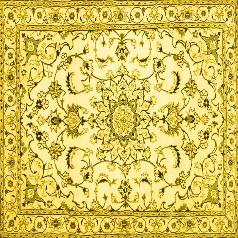 Maylis Washable Floral Indoor Rug, Square 4'