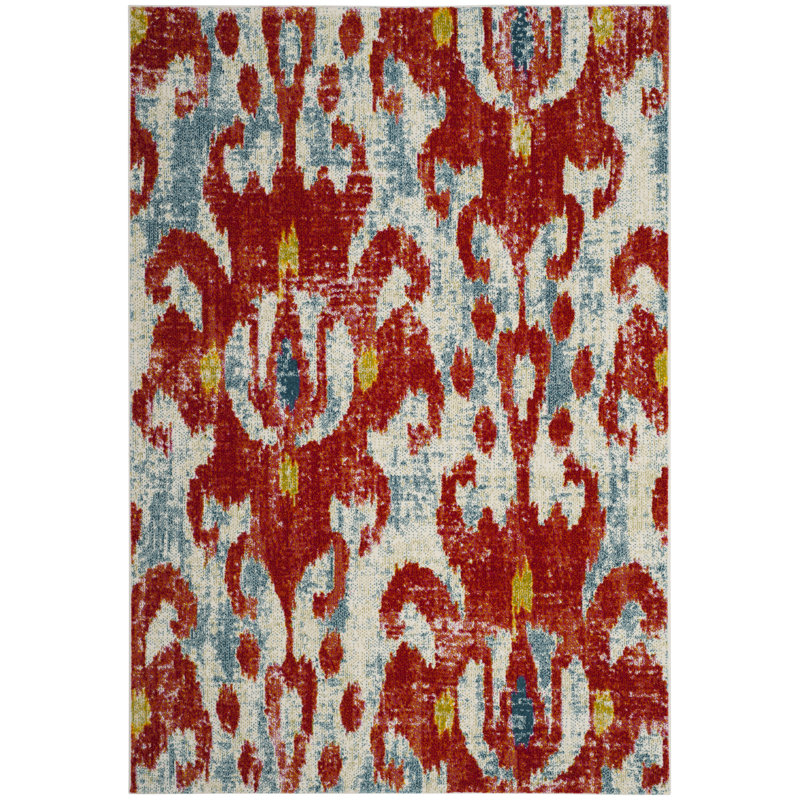 Tapis rouge Ahart, Rectangle 2 pi 7 po x 5 pi