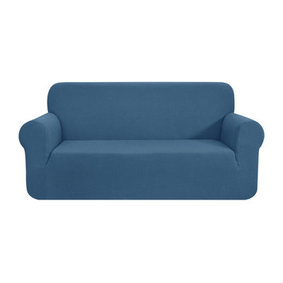 1 Piece Jacquard Spandex Stetch Box Cushion Loveseat Slipcover