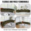 Canapé modulaire en chenille peu encombrant, conception modulaire verte pour maison moderne