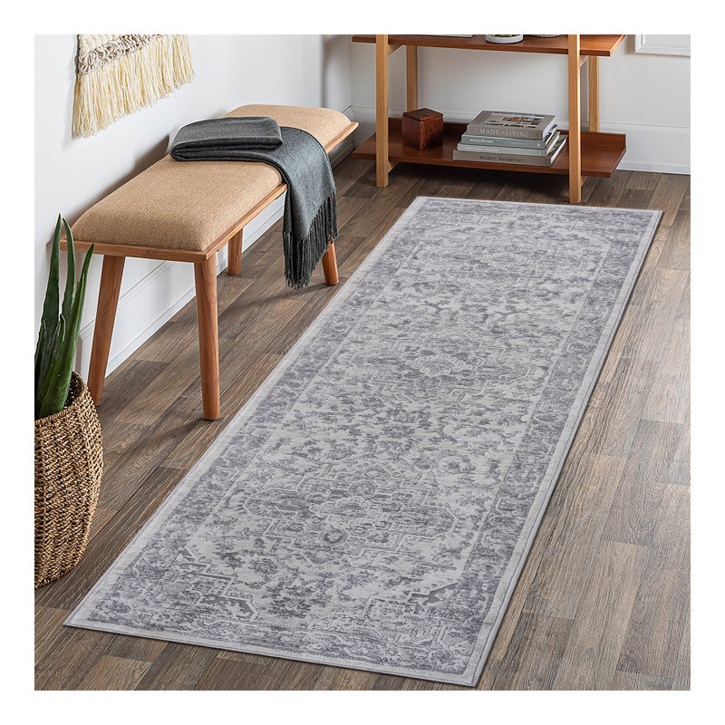 Collection 2X8 Silver / Oriental Runner Rug