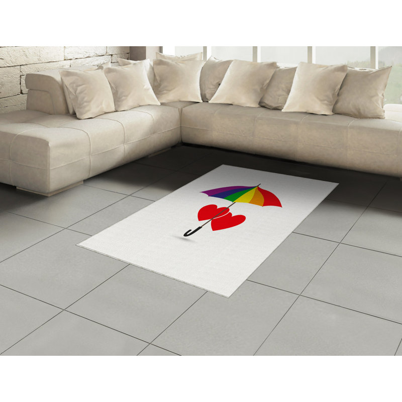 Tapis décoratif en polyuréthane à haute densité Rainbow, Rectangle— 4 pi x 5 pi 8 po