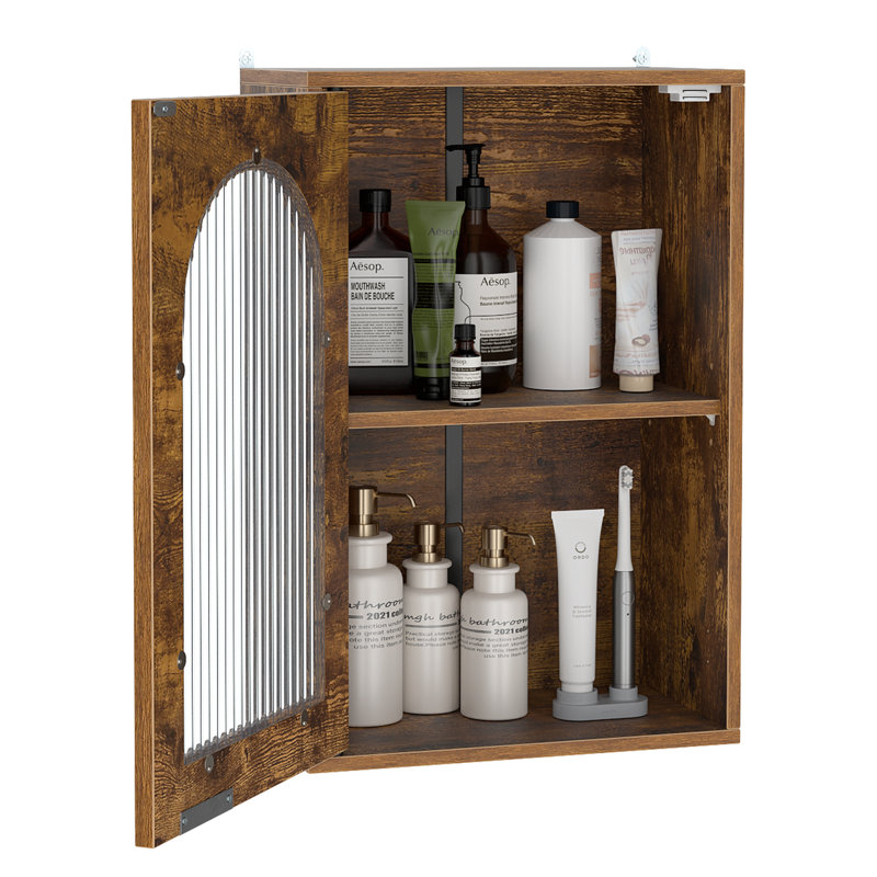 Wall Bathroom Cabinet, Walnut