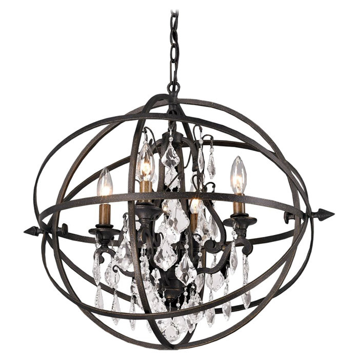 Lustre sphérique unique à 4 lumières Byron