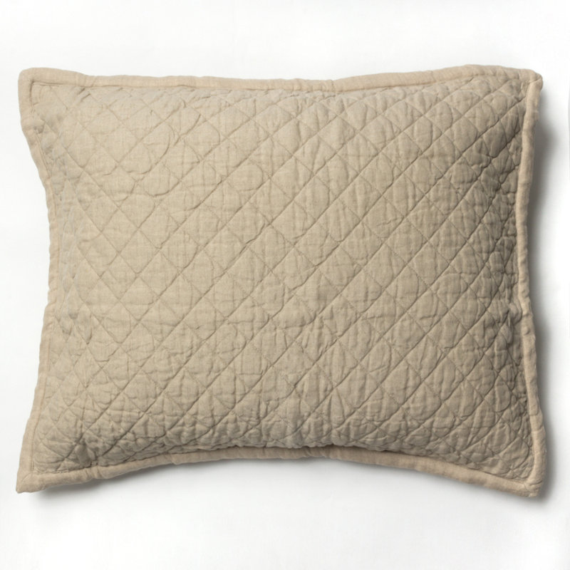 Derek Linen Sham, Standard, Cream