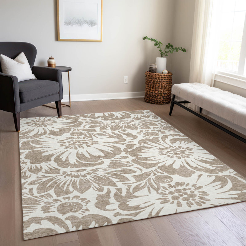 Tapis intérieur / extérieur Fernville avec envers antidérapant, Rectangle de 10 pi x 14 pi