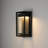 Rippled Glass Rectangle Cage Dimmable LED Outdoor Wall Sconce