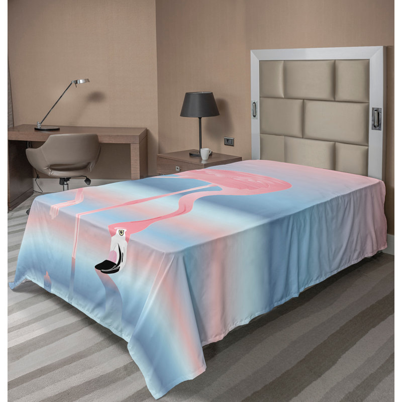 Drap plat Ambesonne Flamingo, Drap plat pour lit simple