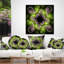 Grand coussin lombaire en fleur fractale floral