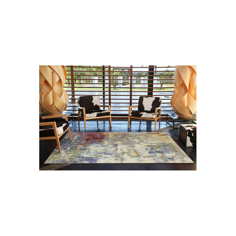 Tapis lavable à motif pastel, Tapis de couloir 2 pi 6 po x 6 pi 7 po