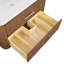 Ensemble de meuble-lavabo mural simple 48 po en noyer grillé Francesca-134514816-134514813