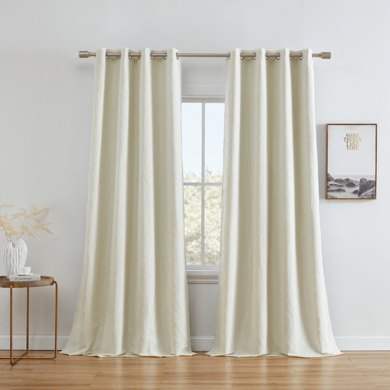 Farnham Curtain Pair, 50" W x 84" L, Ivory