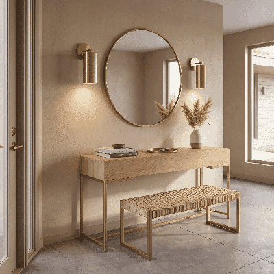 Lio 1-Light Wall Sconce in Noble Brass by Breegan Jane