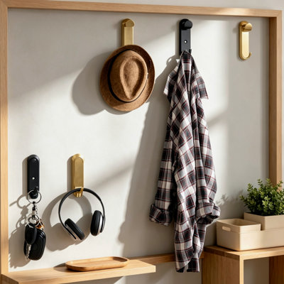 Foldable Wall Hooks 4 Pack Heavy Duty Zinc Alloy Flip Down Coat Hook 90 Degree Hidden Folding Wall Mounted Hook with Screws Anchors for Entryway Bedroom Closet Mudroom Hanging Hat Towel Bag Key
