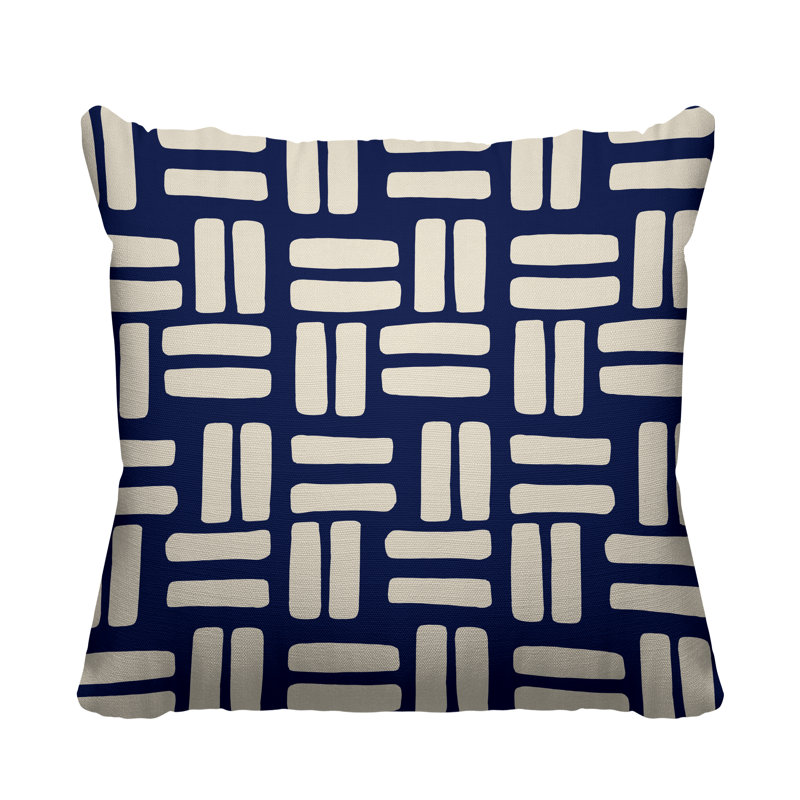 Housse et insert de coussin extérieur d'extérieur, L 19 po x H 19 po, Bleu marine
