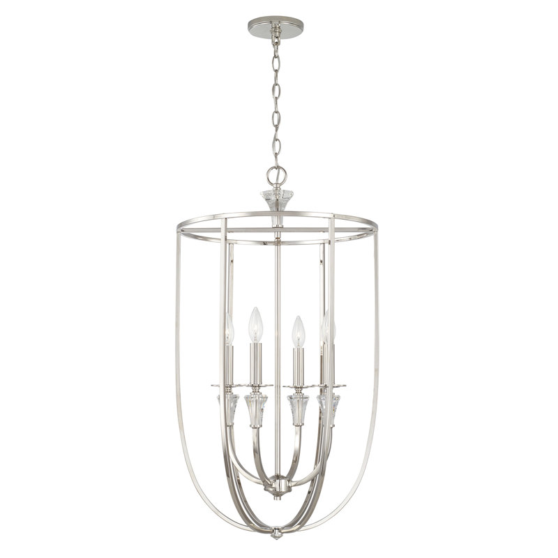 Armisha 4 - Light Polished Nickel Unique/Statement Pendant