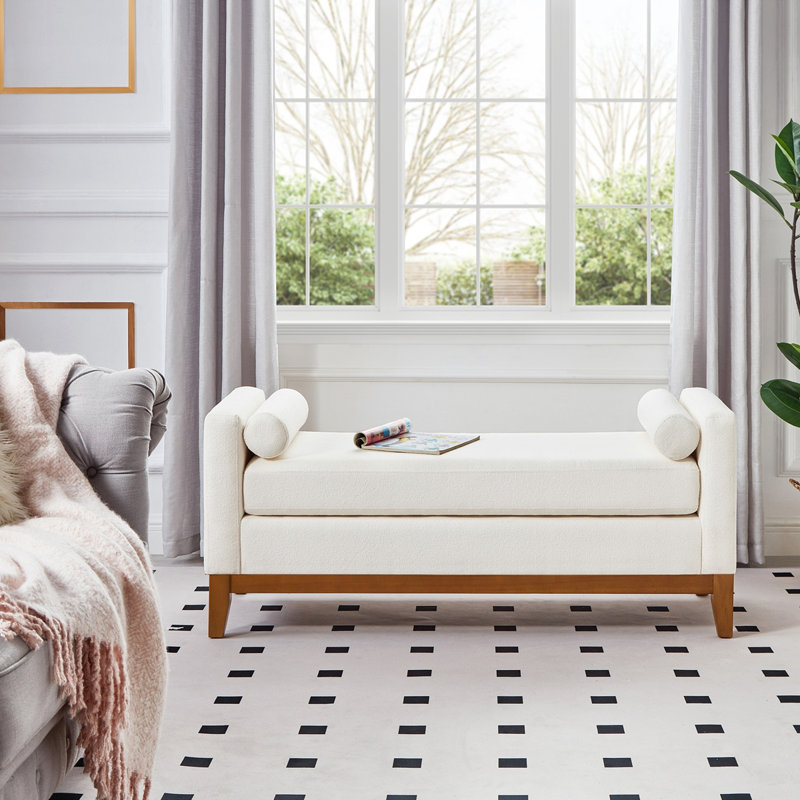 Banc style campagne moderne, Ivory
