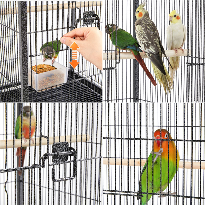 Ceryss 40" Steel Play Top Floor Bird Cage with Wheels