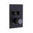 BathSelect Avola Matte Black Ceiling Mount Round Shower Head With 2 Way Concealed Thermostatic Mixer and Round Handheld Shower