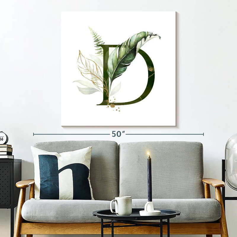 Keiri Tropical Leaves Letter D