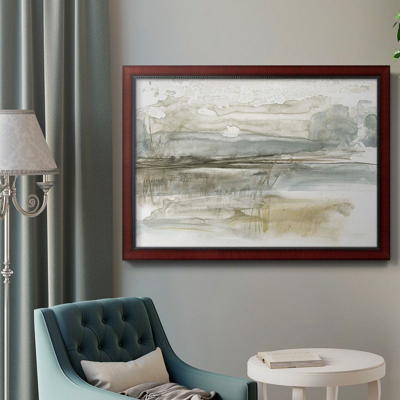 Stark Neutral Landscape I - Single Picture Frame Print on Canvas, 24" H x 36" W x 2.5" D