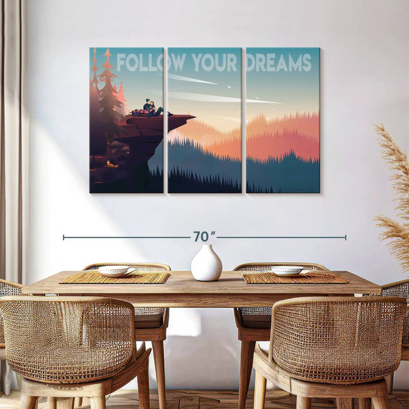 «Tergel Follow Your Dreams Lovers», H 36 po x l 57 po