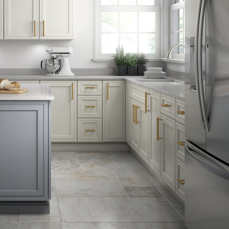 5.3125" Center to Center Bar Pull, Brushed Brass, 5.3125"