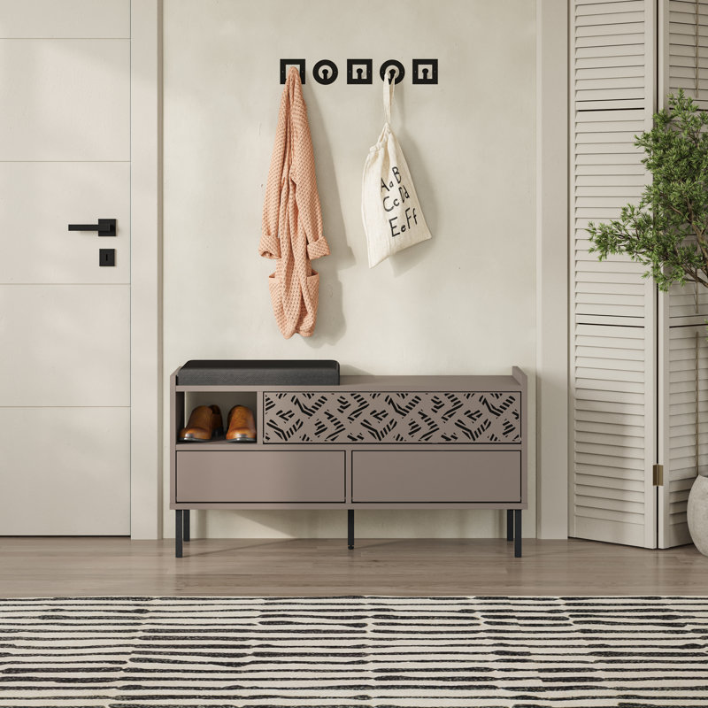 8 Pair Shoe Storage Cabinet, Light Mocha