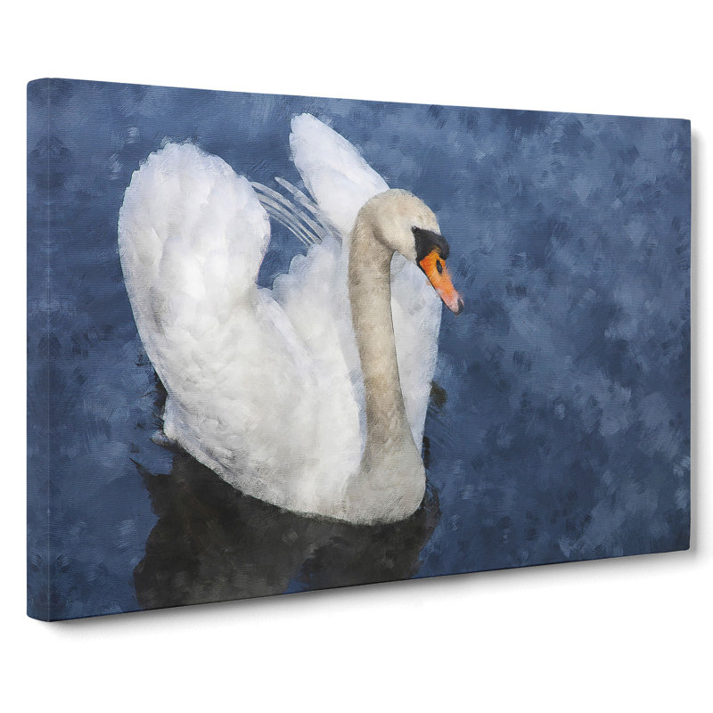 White Swan Vol.2 - Wrapped Canvas, 40cm H x 60cm W x 3cm D