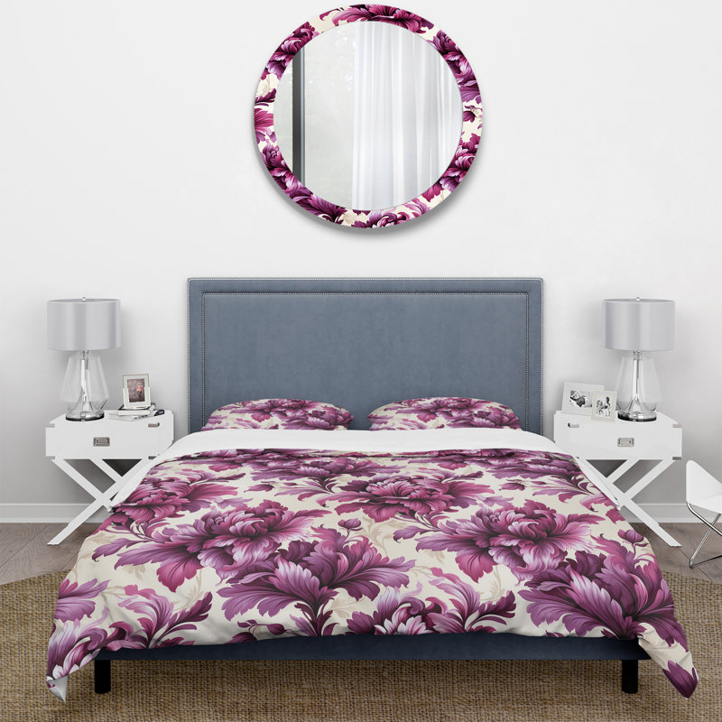 Ensemble de housse de couette Regency, Housse de couette pour grand lit et 2 taies décor