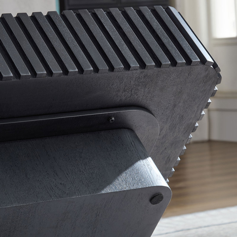 Table basse carrée 31,5 pouces Handcraft, H 15,75 po x L 35,43 po x l 35,43 po, Noir