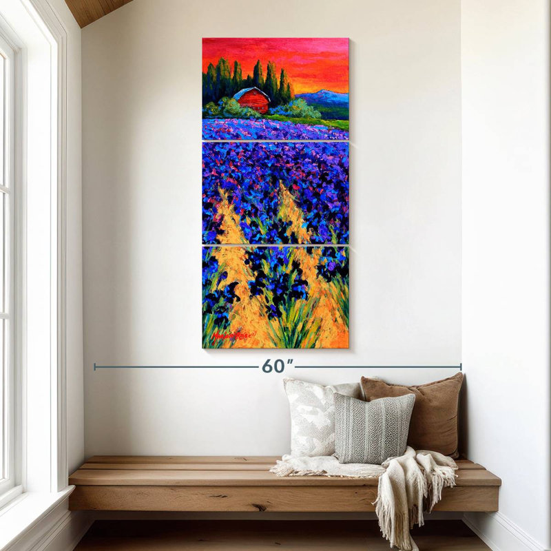Iris Farm, 52" H x 24" W