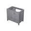 Meuble-lavabo gris patiné 36 po X P 22 po D, décalage à droite